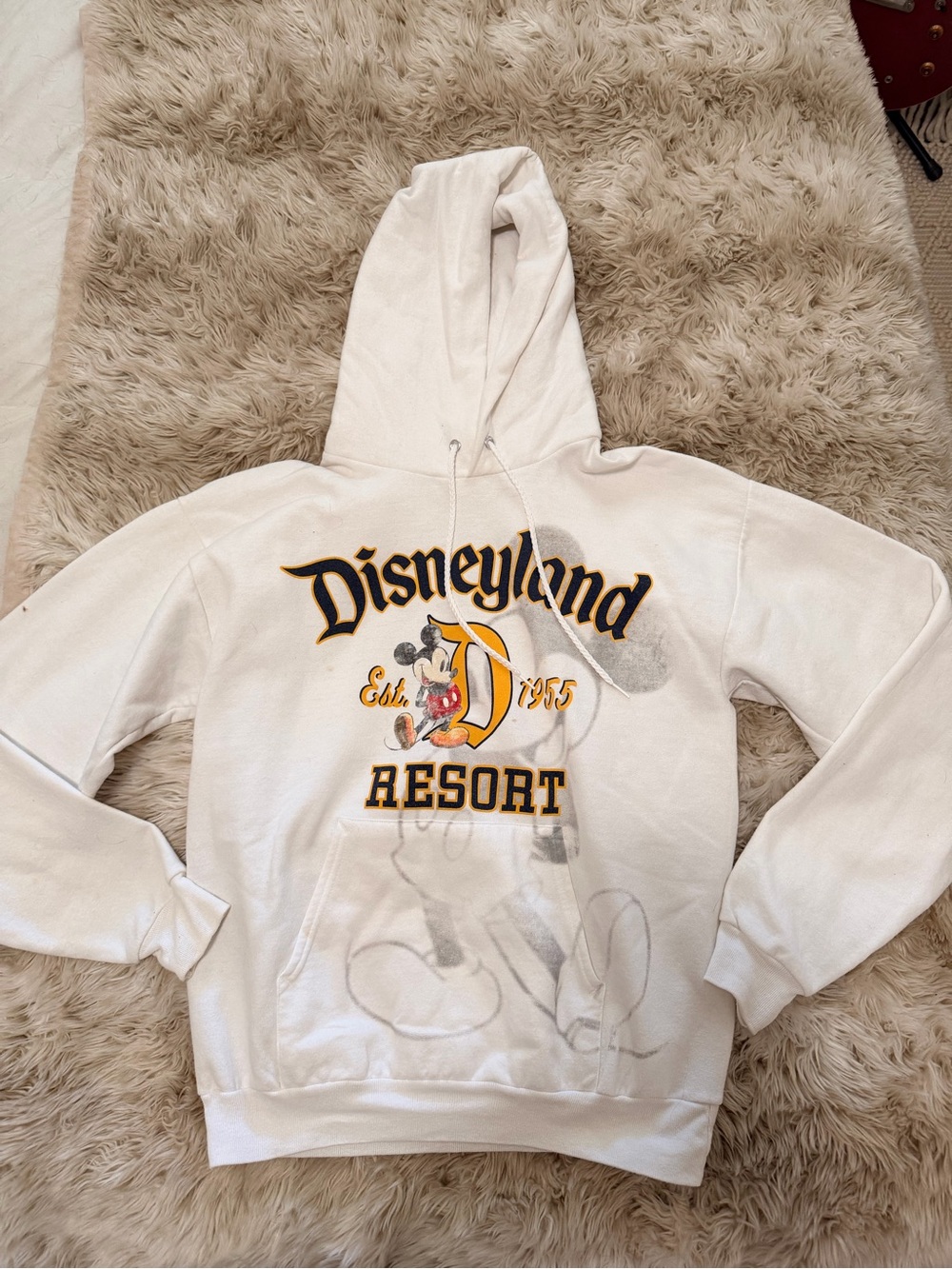 Disneyland Resort White Hoodie with Mickey Graphic